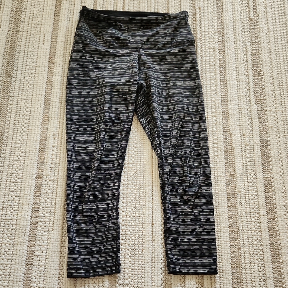 Reflex Black and Gray Striped Leggings